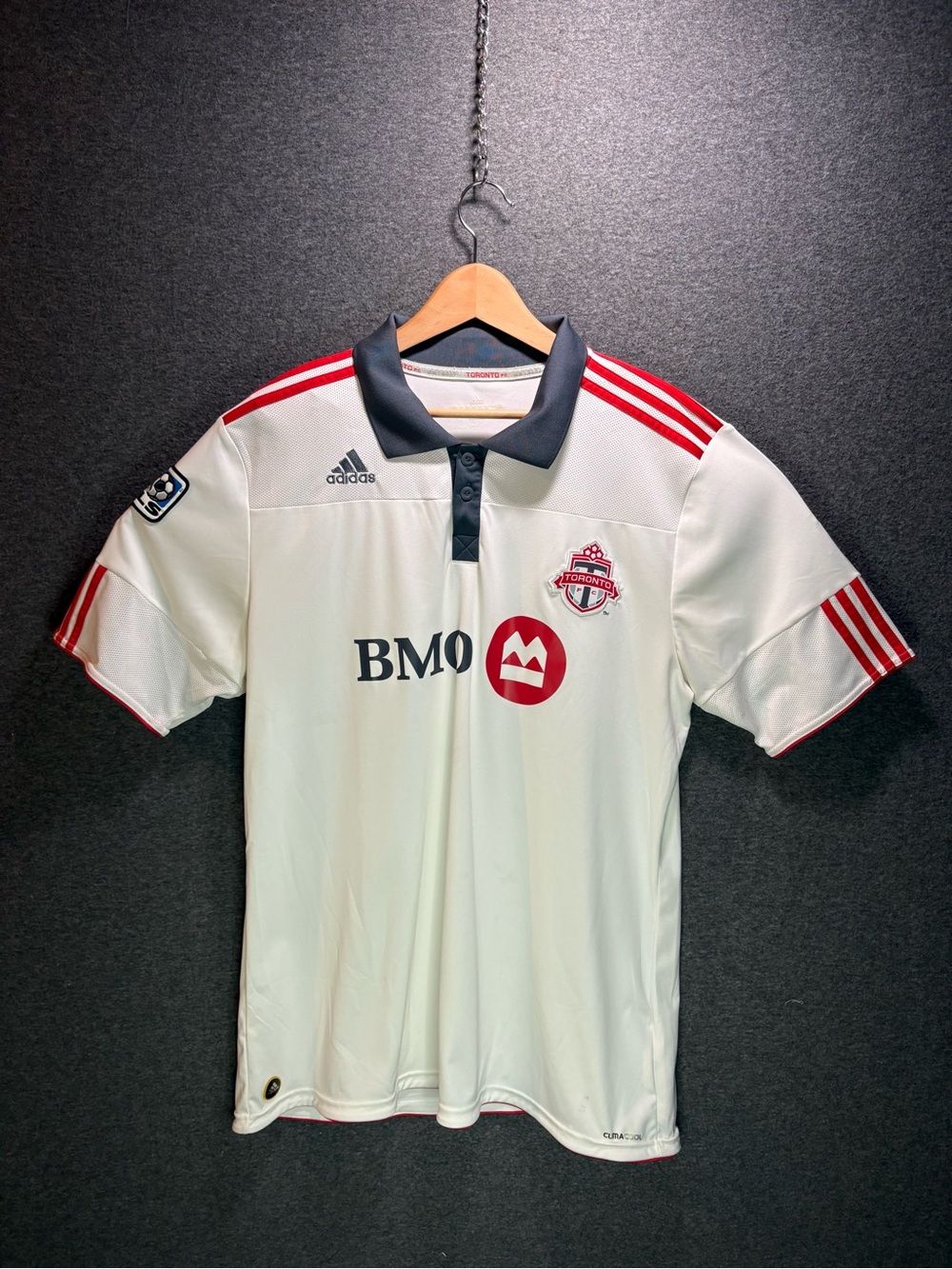 Toronto FC Adidas MLS Away Soccer Jersey White BMO Polo Size XXL
